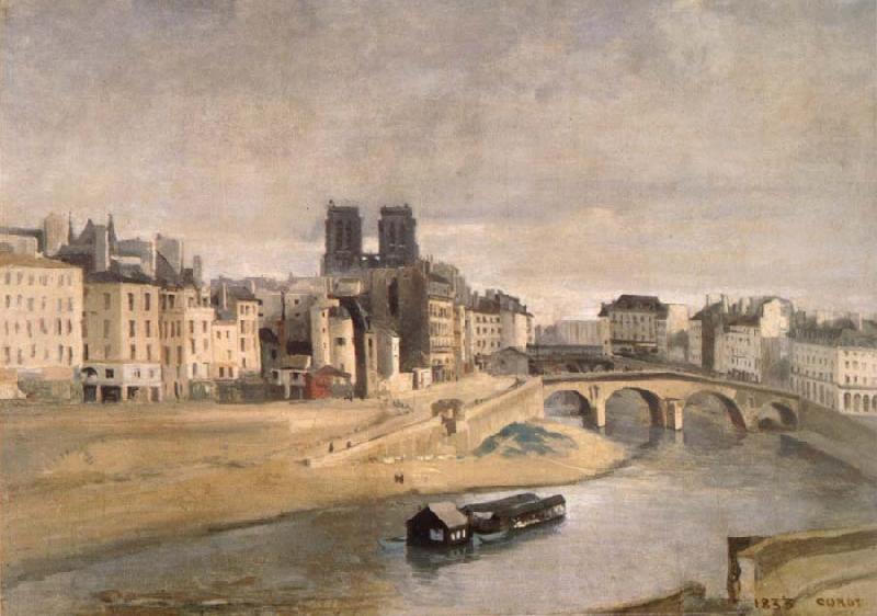 Corot Camille The Seine and the Quai give orfevres oil painting picture